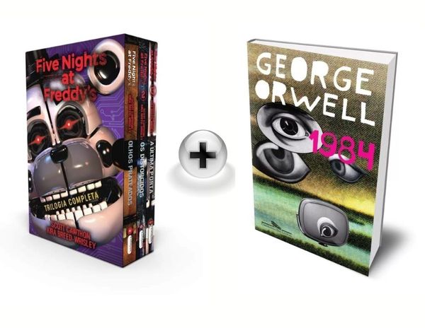 Kit de Livros: Box Five Nights at Freddy's - Trilogia Completa e 1984 Cawthon e Orwell Capa Comum
