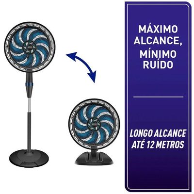 Vent 40cm Arno Coluna 2 Em 1 X-treme 9 Ve9m - 2720017494 Preto 220 Volts