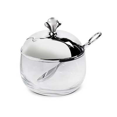 Porta Geléia Argento com Colher 9 cm Incolor Brinox n/a