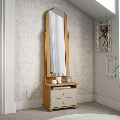 Toucador Espelho Gavetas Estiva Cinamomo Off White
