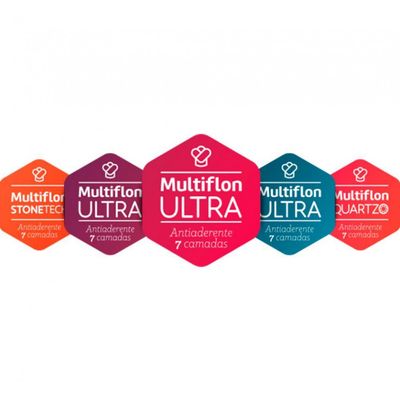 Crepeira e Panquequeira Invertida Multiflon Gourmet Antiaderente Ultra 7 - 20 cm Preto