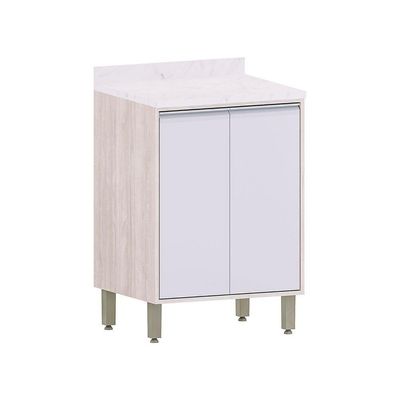 Balcão De Cozinha Com Tampo 60 Cm 2 Portas Art Luciane Móveis