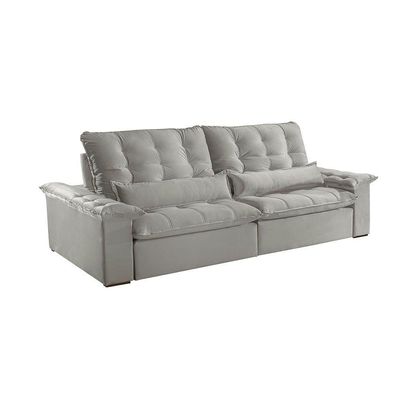 Sofá Victory Linho 02 Módulos De 120cm B25cm Meu Sofá Online A230 Linho Cinza