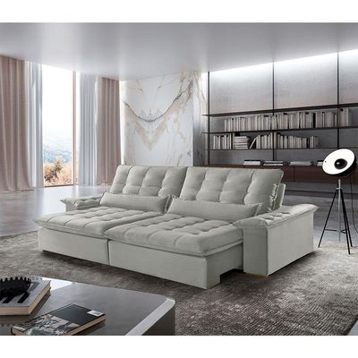 Sofá Victory Linho 02 Módulos De 120cm B25cm Meu Sofá Online A230 Linho Cinza
