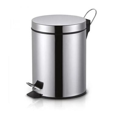 Lixeira Inox 3 Litros Pedal Cesto Lixo Removivel Prateado Banheiro Cozinha Multiuso 3l Luxo Vintage