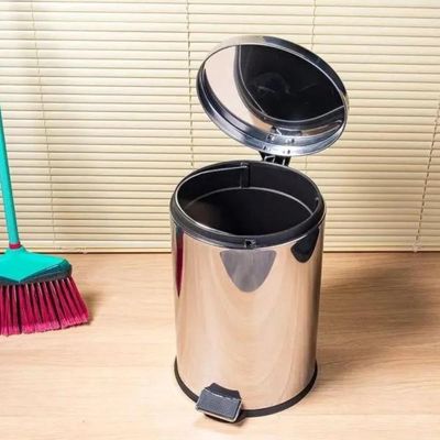 Lixeira Inox 3 Litros Pedal Cesto Lixo Removivel Prateado Banheiro Cozinha Multiuso 3l Luxo Vintage