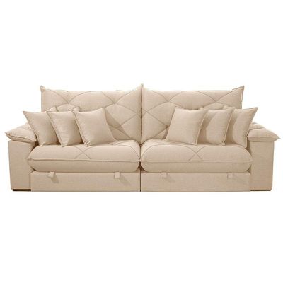 Sofá ágata Linho Dois Módulos De 80 Cm B25 Meu Sofá Online A294 Linho Creme