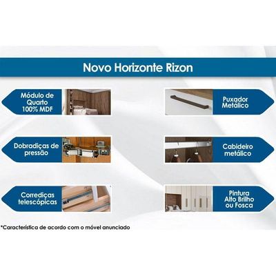 Mesa De Cabeceira Modulada Armário De Rizon-linea C- 1 Porta E 1 Gaveta Cumaru - Novo Horizonte