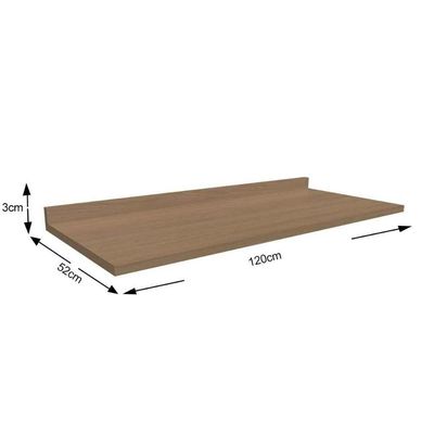 Módulo Cozinha Kappesberg Nox Tampo p/ Balcão E609 120cm Nogueira-Kappesberg