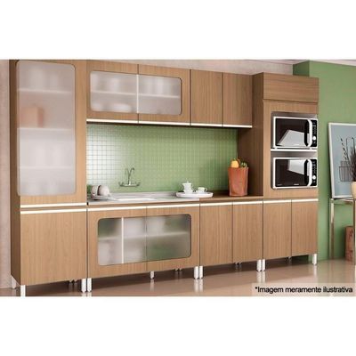 Módulo Cozinha Kappesberg Nox Tampo Para Balcão Canto Reto E611 98cm Nogal-kappesberg