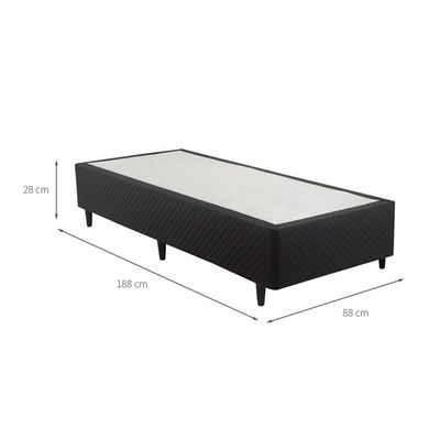 Base para Cama Box Solteiro Idea (28x88x188) Preta
