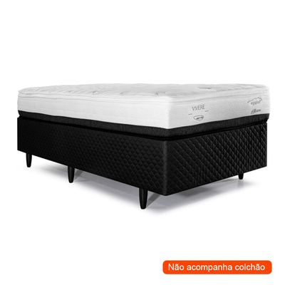 Base para Cama Box Solteiro Idea (28x88x188) Preta