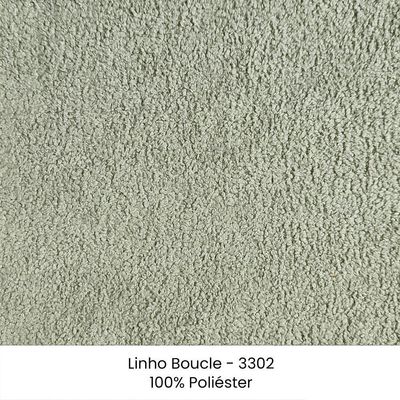 Sofa Jolie 3 Lugares 230cm Pes Boomerang Linho Boucle 3302 Ezz 3302