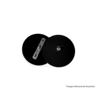 Canopla Completa Lustre/Spot Preto 110Mm Bsp