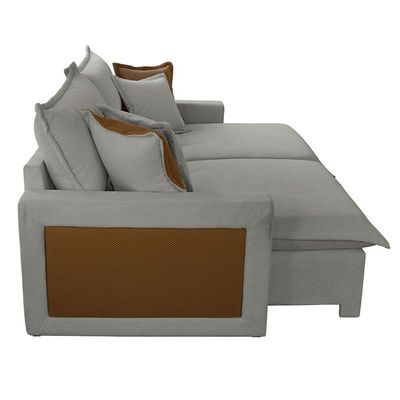 Sofá Dallas Linho Dois Módulos De 90cm B15 Meu Sofá Online A230 Linho Cinza