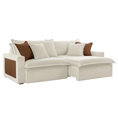 Sofá Dallas Linho Dois Módulos De 90cm B15 Meu Sofá Online A302 Linho Branco