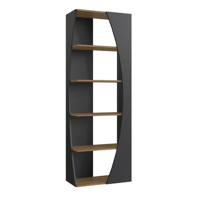 Estante Livreiro Multiuso 05 Prateleiras Preto Mel Proddy