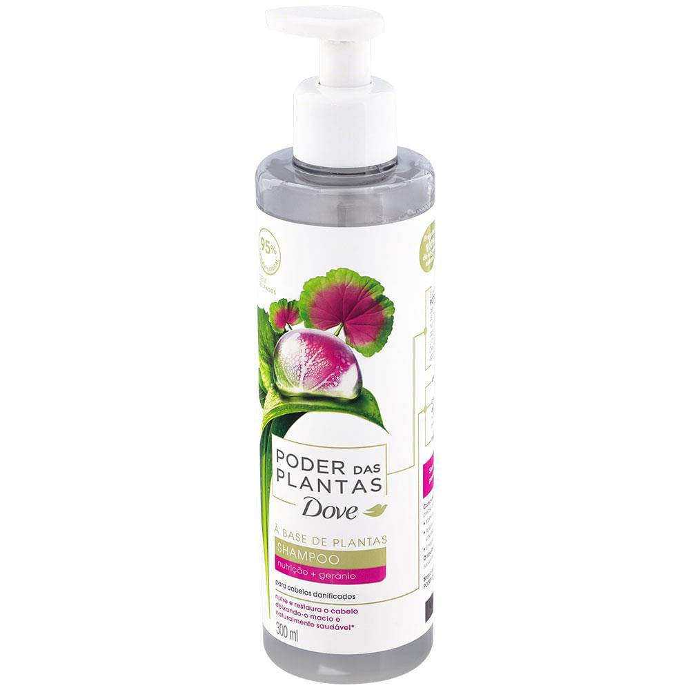Shampoo Poder das Plantas Nutrição + Gerânio 300ml Dove Le Biscuit