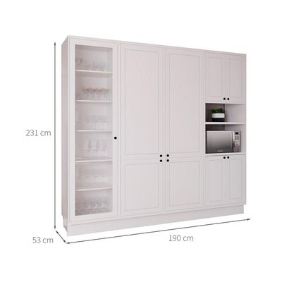 Cozinha Compacta Évora 9 PT Branco Ártico