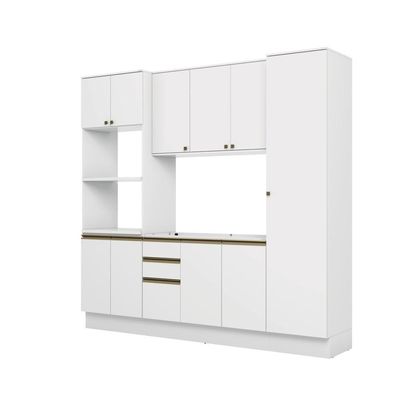 Cozinha Compacta Celeste Kappesberg 100% Mdf Branco 240cm