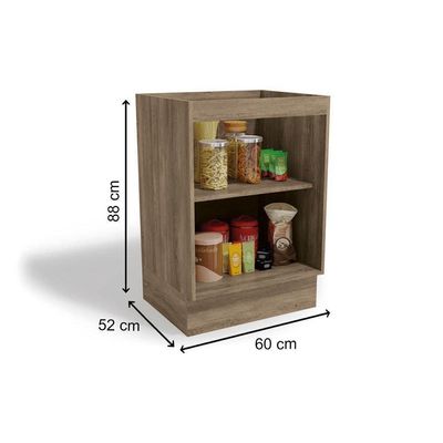 Balcão De Cozinha Modulado Maxxi G742 C- 1 Porta S- Tampo 60cm Canela - Kappesberg