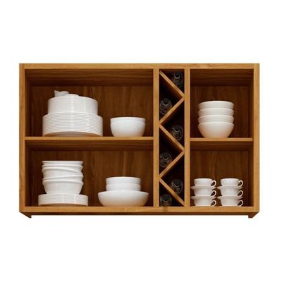 Armário Aéreo Cozinha Modulado Tempranillo Com 3 Portas 120cm Amendoa-off White - Ronipa