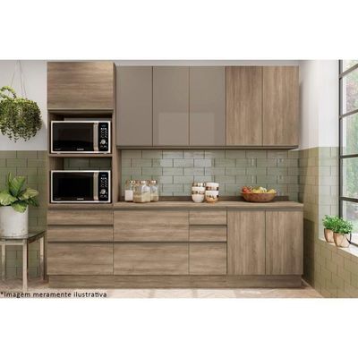 Armário Aéreo Cozinha Modulado Maxxi G764 Com 2 Portas 80cm Canela - Kappesberg