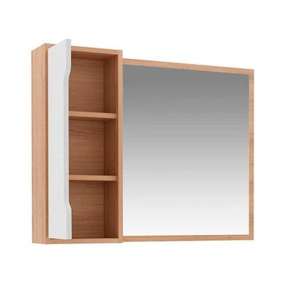 Armário Para Banheiro Bn3645 80x60cm Amêndoa-branco - Tecno Mobili