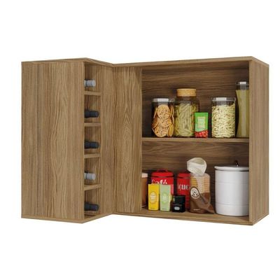 Módulo Cozinha Kappesberg Botanic Armário Botanic Canto Reto M636 C- 1 Porta 98cm Nogueira - Kappesberg