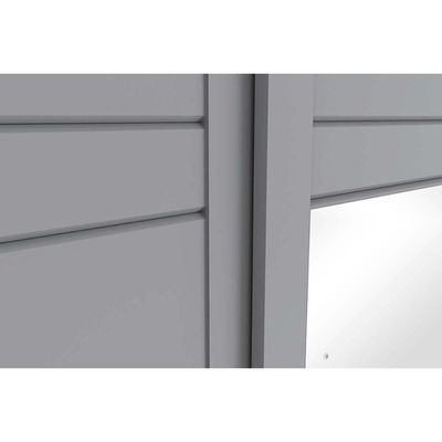 Guarda Roupa 2 Portas De Correr E 3 Gavetas C/ Espelho Verg Nature/off White - Henn