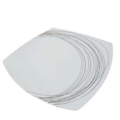 Conjunto 6 Pratos Quadrado Jantar Porcelana Italiana Bugatti