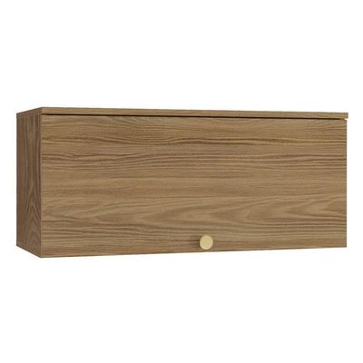 Armário De Geladeira P- Cozinha Botanic M638 C- 1 Porta Basculante 90cm Nogueira - Kappesberg