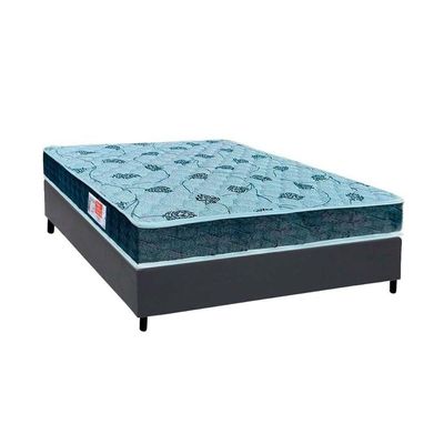 Conjunto Box Casal: Colchão Espuma Orthoflex D45 Comfortpedic + Base Crc Courano Gray(138x188)