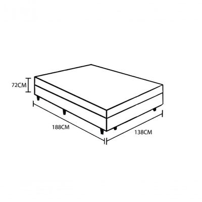 Cama Box Casal Marrom Colchão D33 Marrocos 30cm