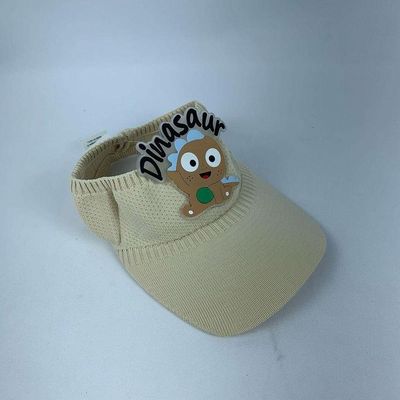 Boné Infantil Viseira Com Proteção Solar Dinosssauro Estilo E Segurança Para Crianças marfim