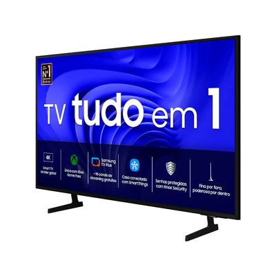 Smart TV 98 Samsung Crystal UHD 4K UN98DU9000 com Wi-Fi integrado, Bluetooth, Gaming Hub, Alexa e Som em Movimento Virtual Preto com Grafite