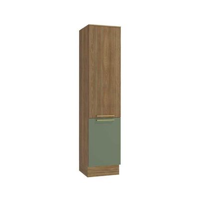 Módulo Cozinha Kappesberg Botanic Paneleiro Botanic M619 c/ 2 Portas 50cm Nogueira/Verde - Kappesberg