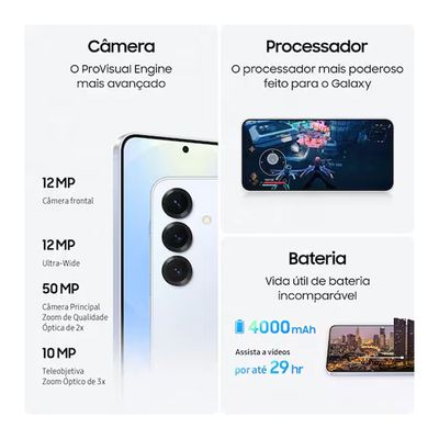 Smartphone Galaxy S25 5G Prata 256GB Tela de 6.2 12GB RAM Samsung Prata / Bivolt