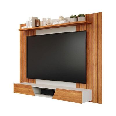 Home P/tv Até 70 Pol Santiago C/ Prateleiras E Nichos 180x135cm Cinamomo/off White - Permóbili
