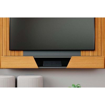 Home P/tv Até 70 Pol Santiago C/ Prateleiras E Nichos 180x135cm Cinamomo/off White - Permóbili