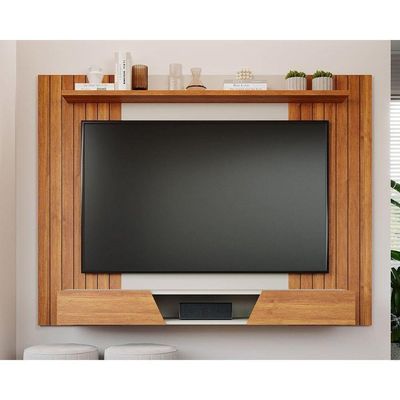 Home P/tv Até 70 Pol Santiago C/ Prateleiras E Nichos 180x135cm Cinamomo/off White - Permóbili