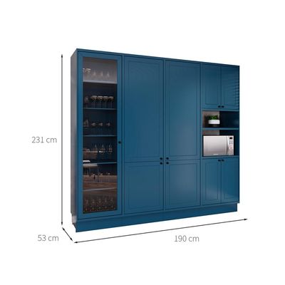 Cozinha Compacta Évora 9 PT Azul Órion