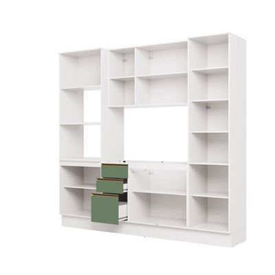 Cozinha Compacta Celeste Kappesberg 100% Mdf Branco/verde 240cm