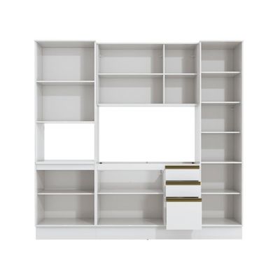 Cozinha Compacta Com Kit Forno Celeste Kappesberg 100% Mdf Branco 240cm