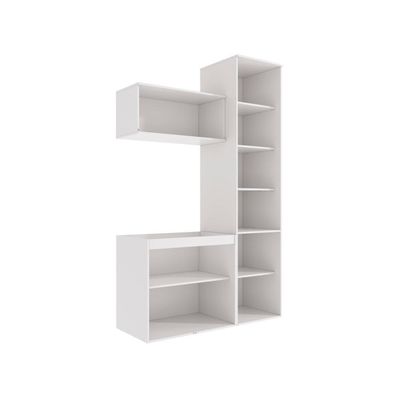 Conjunto Para Banheiro Kappesberg Celeste 3 Peças Branco/Nogueira 130cm