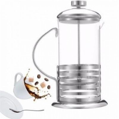 Cafeteira Francesa Em Inox Luxo Chaleira Expressa Em Vidro Cremeira Bule Prensa French Press Luxo 600ml