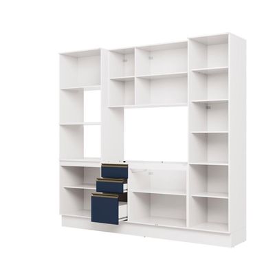 Cozinha Compacta Celeste Kappesberg 100% Mdf Branco/azul 240cm