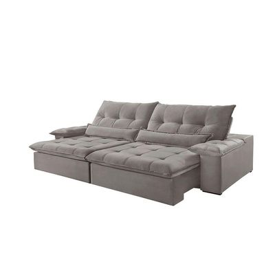 Sofá Nivus Veludo 02 Módulos De 120cm B25cm Meu Sofá Online B026 Veludo Prata