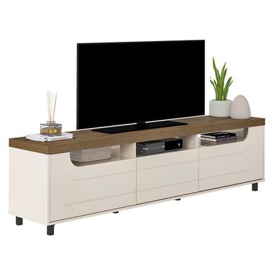 Rack para TV até 85 2 Portas 1 Gaveta Artely Mercury Pinho/Offwhite