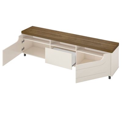 Rack para TV até 85 2 Portas 1 Gaveta Artely Mercury Pinho/Offwhite